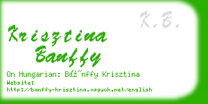 krisztina banffy business card